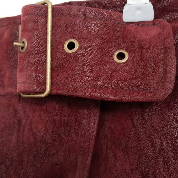 Free People Ari Wrap Skirt Wine Size 12 - Picture 4 of 10